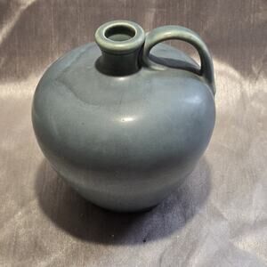 Vintage 1947 ROOKWOOD Matte Green Pottery Ceramic Jug Signed XLVII U39